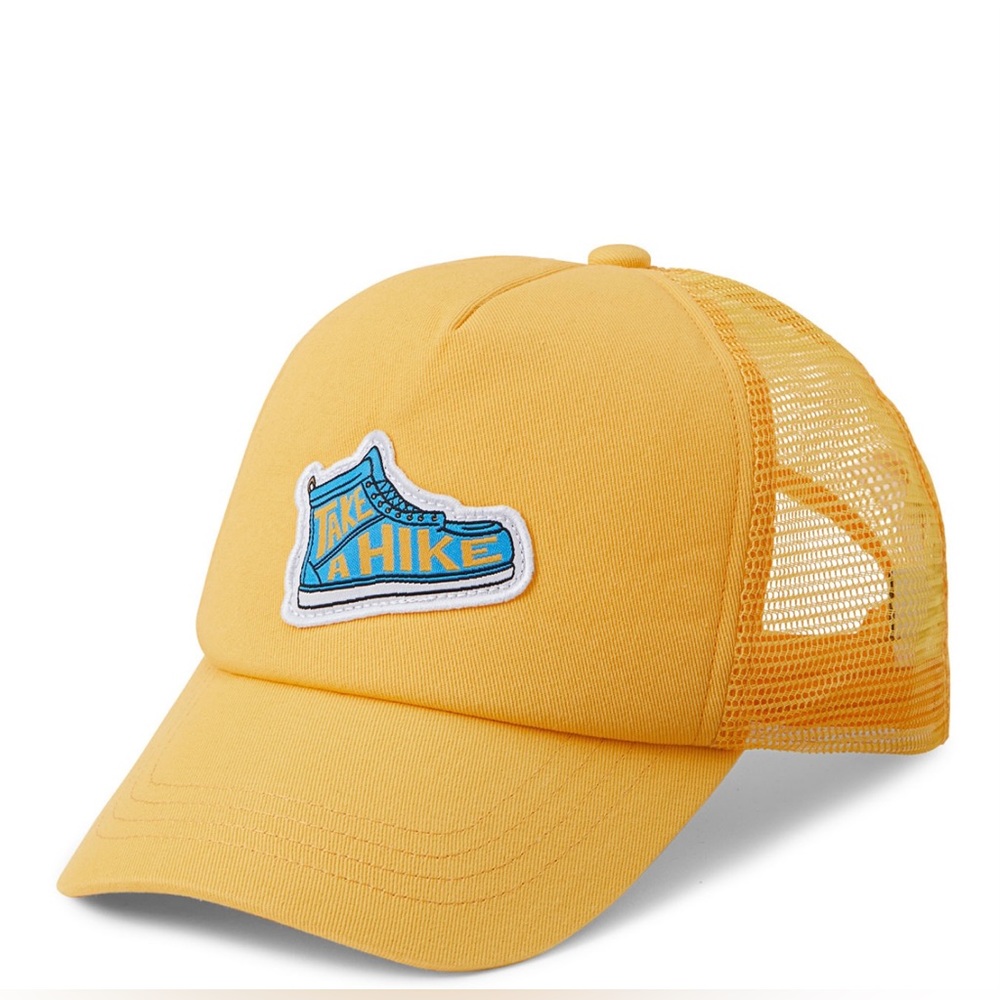 Sun + Stone Men's Take a Hike Graphic Cap.
Size: ONE SIZE
Color:  Mustard